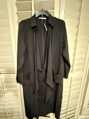 NWT - Black Open Front Long Duster Cardigan